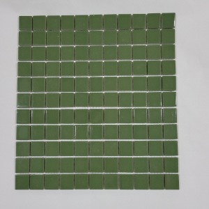 모자이크 타일 (단색 초록/카키 7번) - 2.5cm